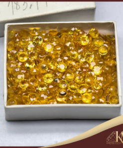 พลอยบุษราคัม (รูปทรงกลม) ขนาด 4 m.m