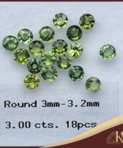 พลอยเขียวส่อง สีสด (รูปทรงกลม) 3.00 กะรัต